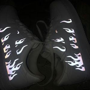 Nike air forces reflective flames (custom)